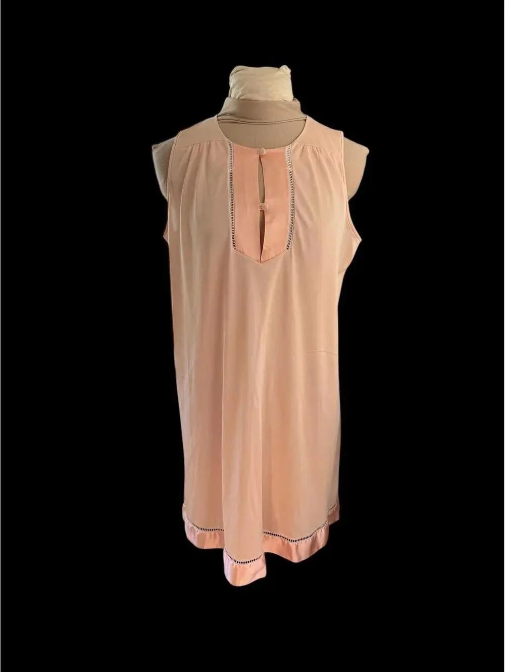 Vintage Gossard Artemis Nightgown Robe Set, Peach Satin Nylon, 1970s